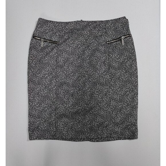 Michael Kors Black & White Textured Pencil Skirt Womens Size 12 - Picture 1 of 5